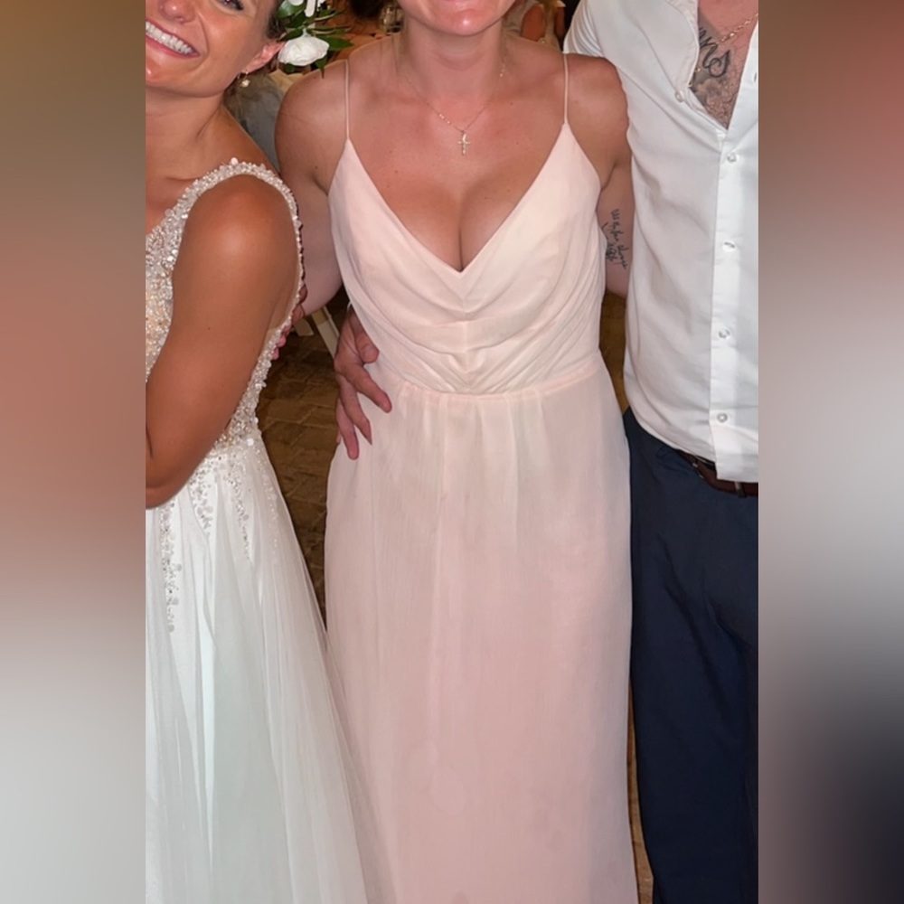 Blush/light pink bridesmaids dress